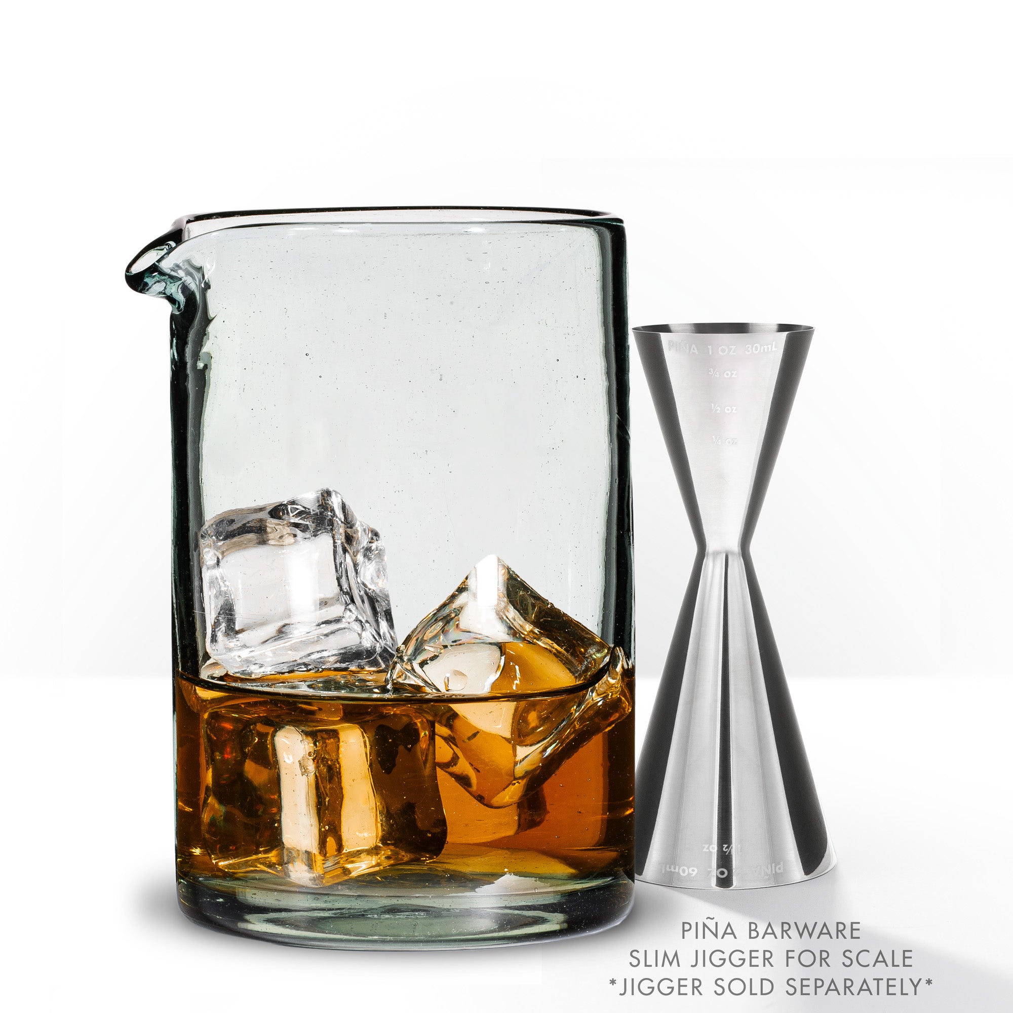 Bar Lux 17 oz Cocktail Mixing Glass - Hand-Blown, Crystal - 3 3/4 x 3 1/2  x 5 3/4 - 1 count box